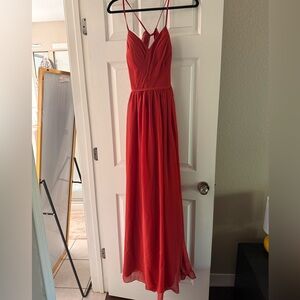Azazie Red Maxi Dress